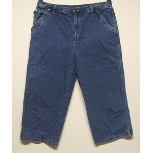 Ralph Lauren Capri Jeans Sz 12 (34x21) Blue Straight Leg Lauren Jeans Co Cotton